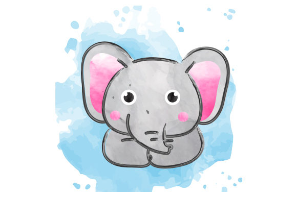 Baby Elephant Watercolor: A Soft Touch for Baby Content