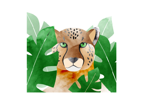 Cheetah Hiding Behind Leaves Watercolor: A Nature Amp Review
