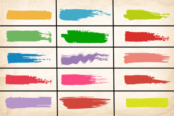 Colorful Brush Paint Strokes Textures Review