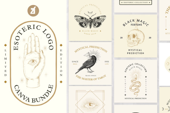 Esoteric Hand-drawn Logo Template for Unique Logos