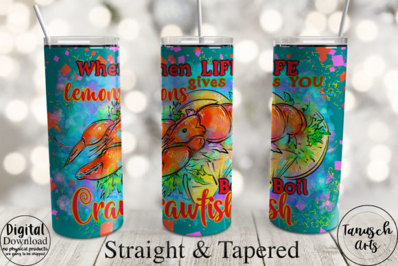 Mardi Gras 20 Oz Tumbler Boil Crawfish W: Tumbler Wraps