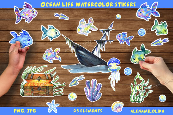 Underwater Fish Stickers for Crafts & Sales