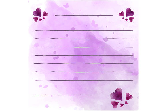 Valentine's Day Watercolor Letter Template Review