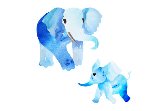 Watercolor Elephants: Animals for Modern Branding