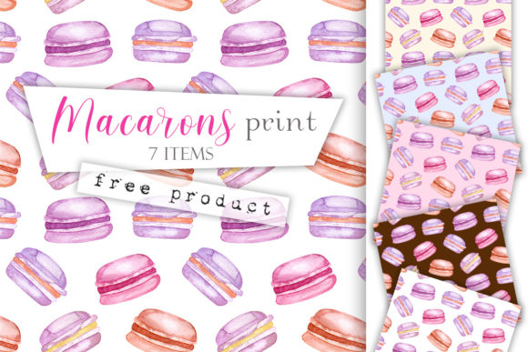 Watercolor Macarons Print: Freebies for Sellers