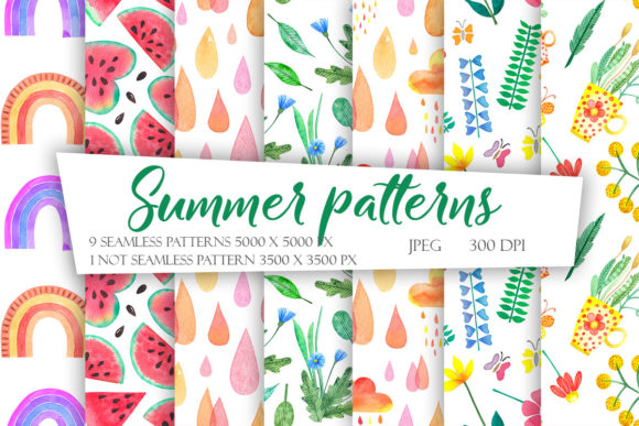 Watercolor Summer Prints Seamless Pattern Review